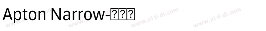 Apton Narrow字体转换